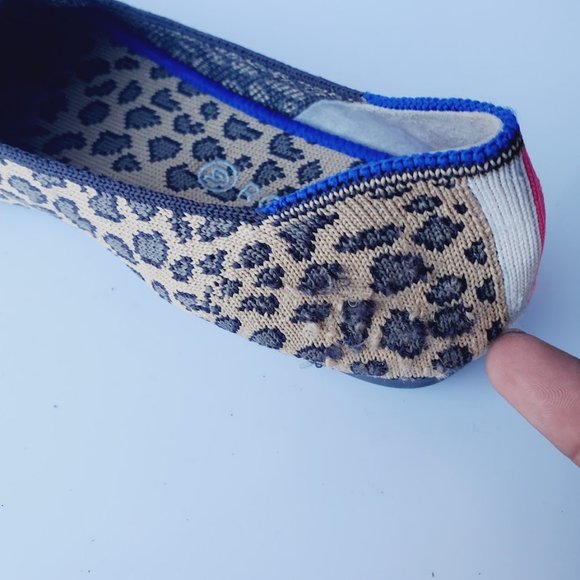 Rothy's Girl's Multicolor Cheetah Print Casual Slip On Loafer Size 4 - Picture 5 of 10